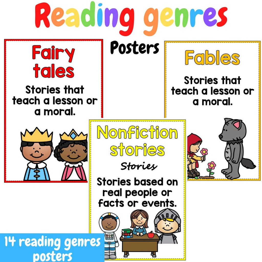 Reading genres posters
