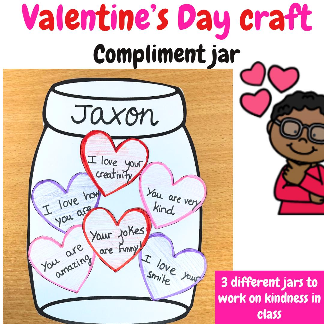 Valentine's Day craft - Compliments jar