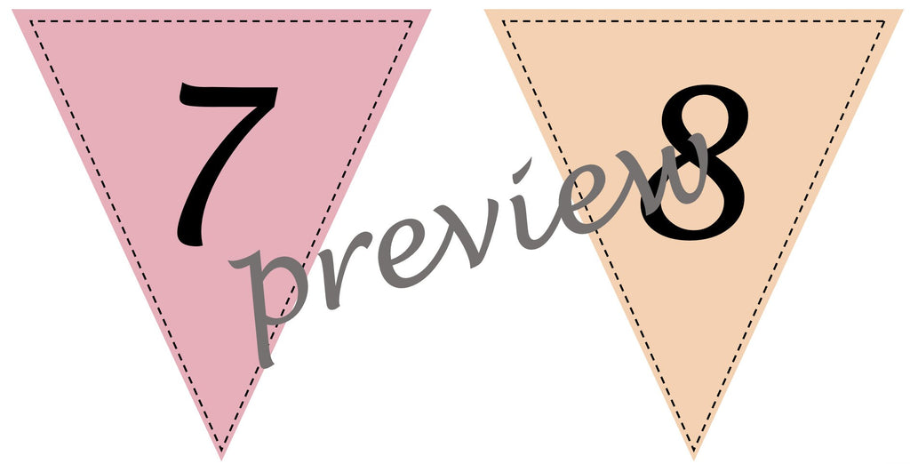 Number Bunting 1-100, Classroom Decor (Digital Download)
