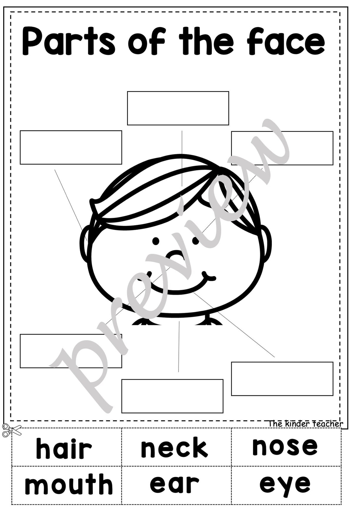 All about me booklet - Kindergarten