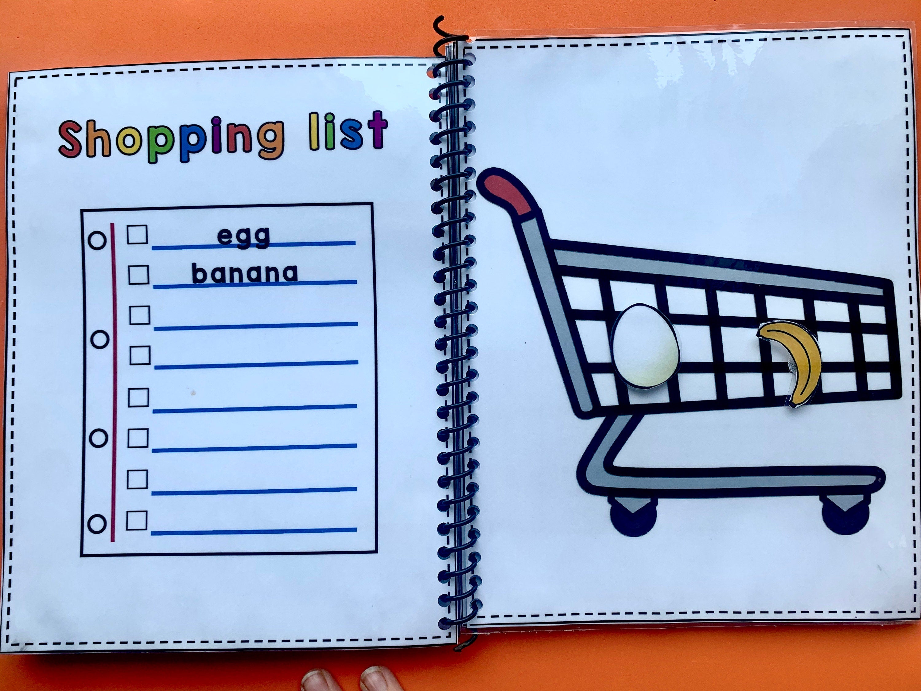 Reading comprehension interactive booklet - Let's go shopping - Early reading