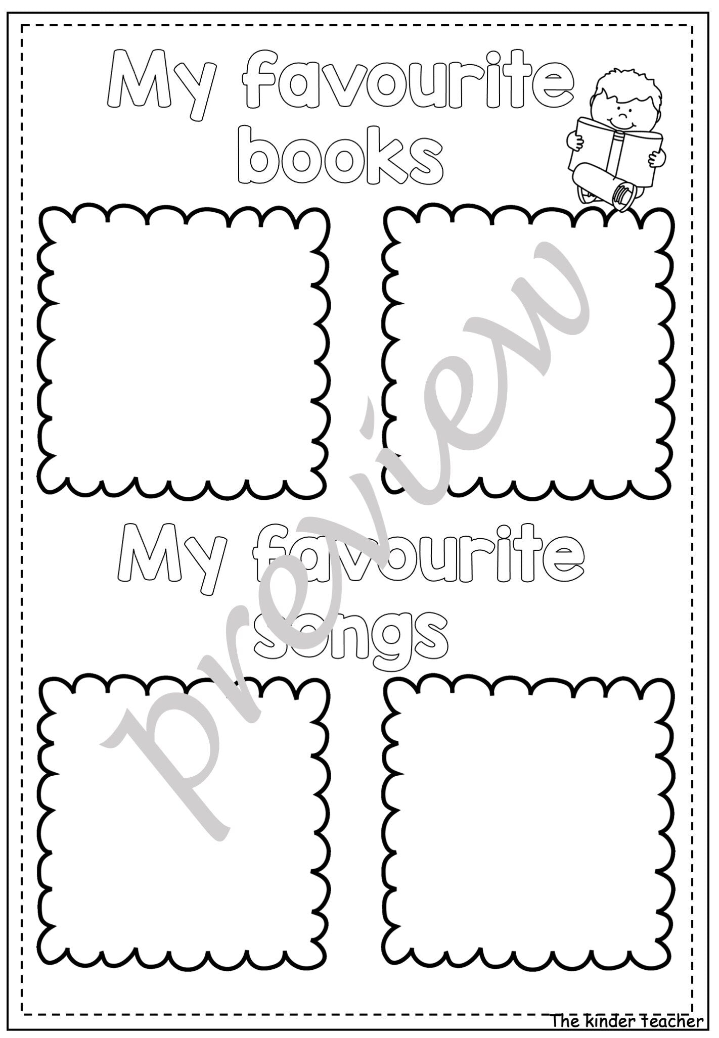 All about me booklet - Kindergarten