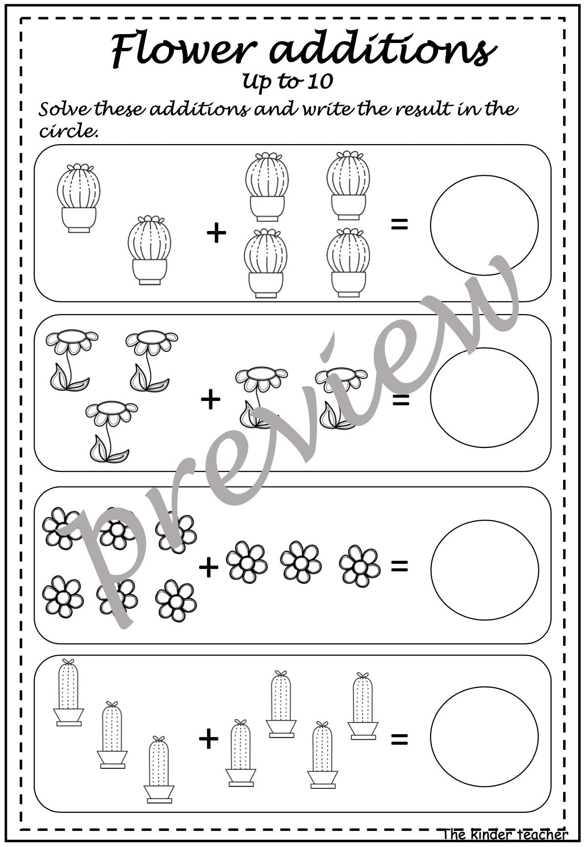 Kindergarten maths booklet