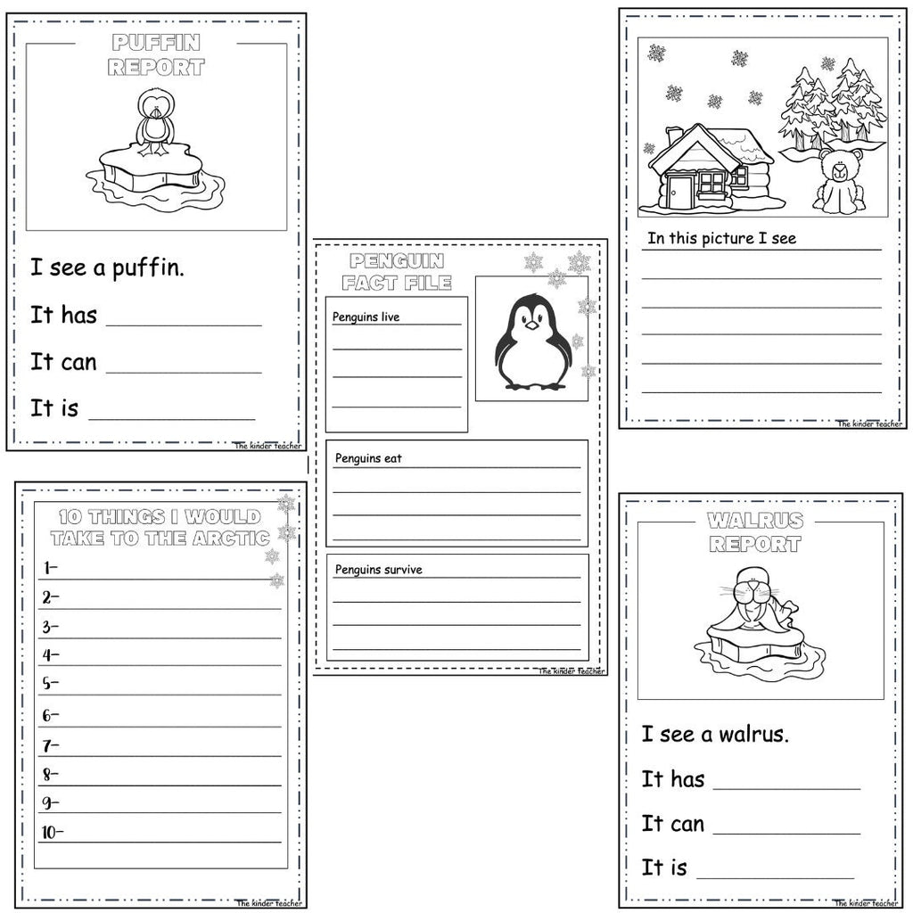 Polar animals - Early writing