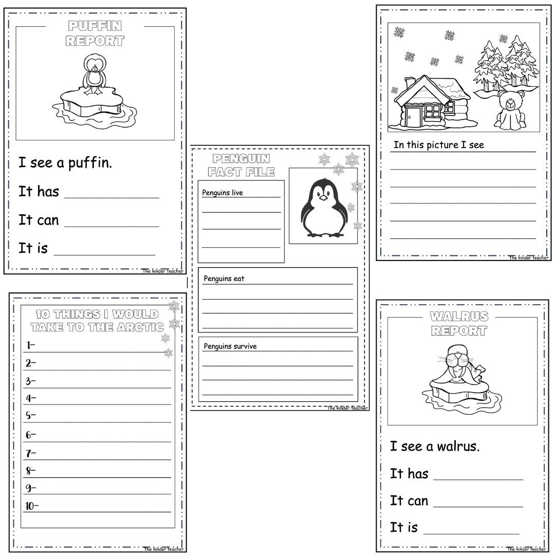 Polar animals - Early writing