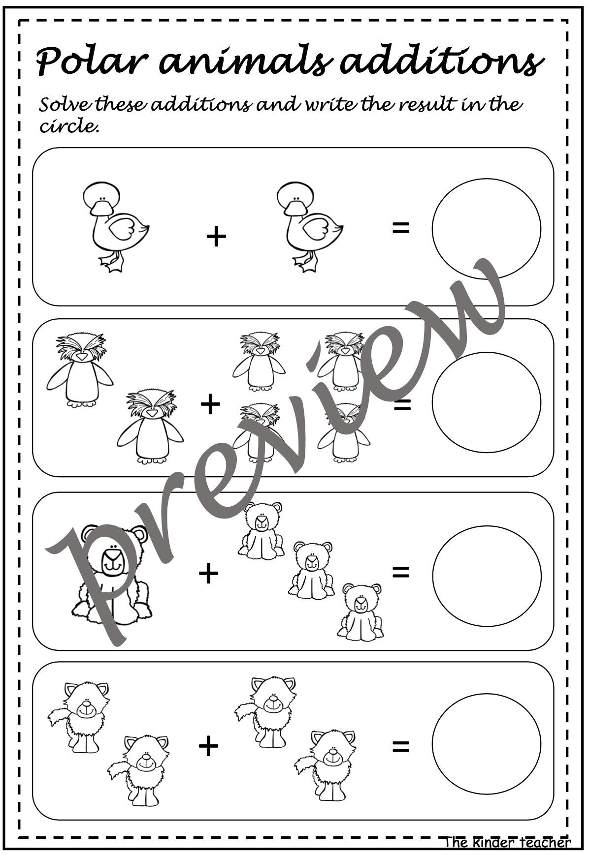 Polar Animals activity booklet
