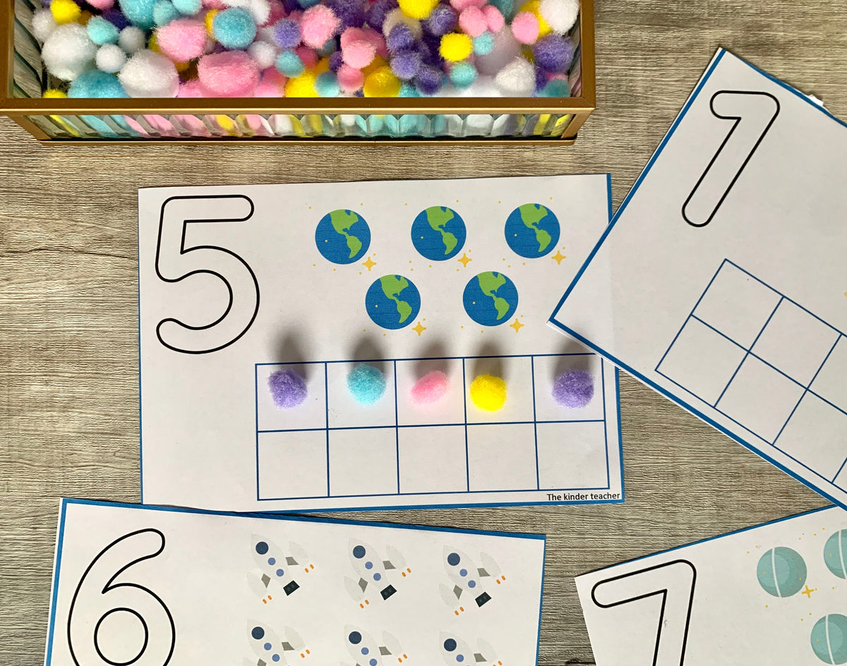 Ten frame cards - Space