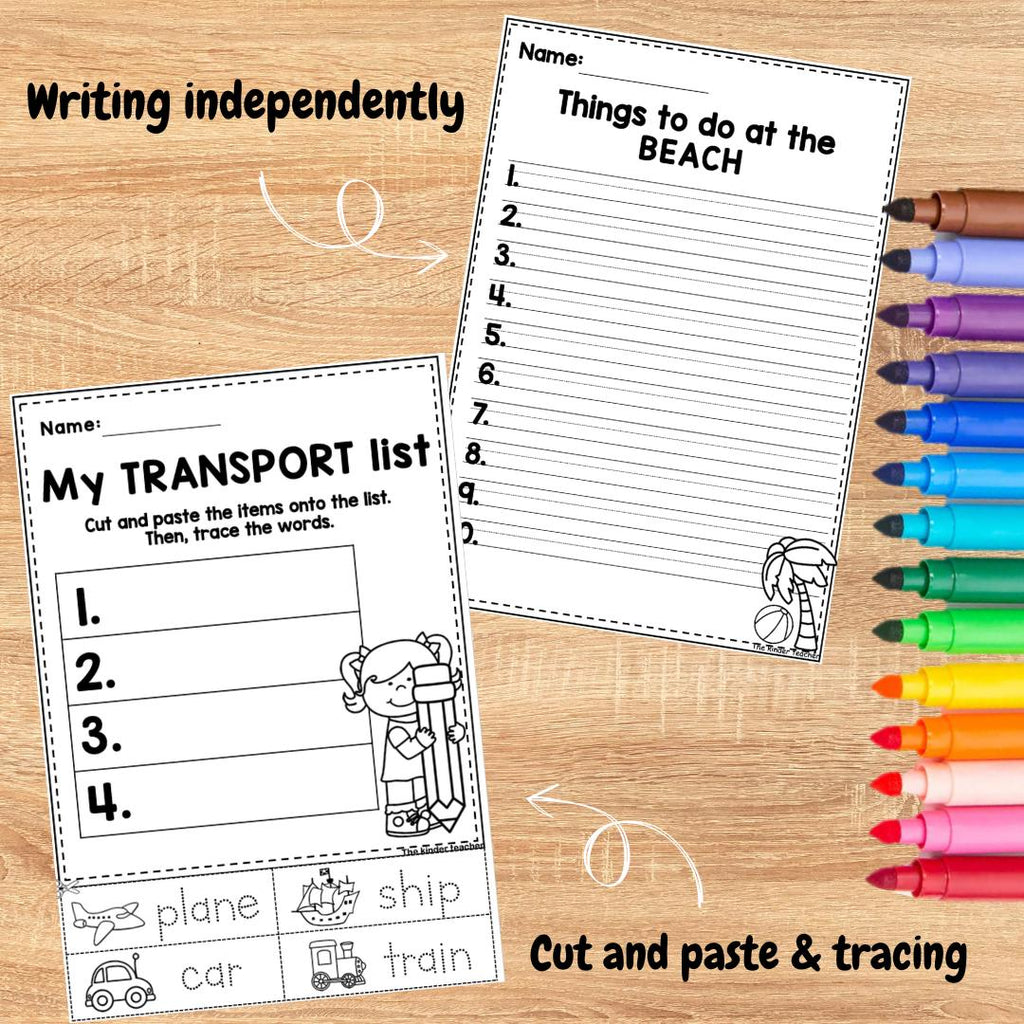 Writing lists booklet for reception & nursery - Early years