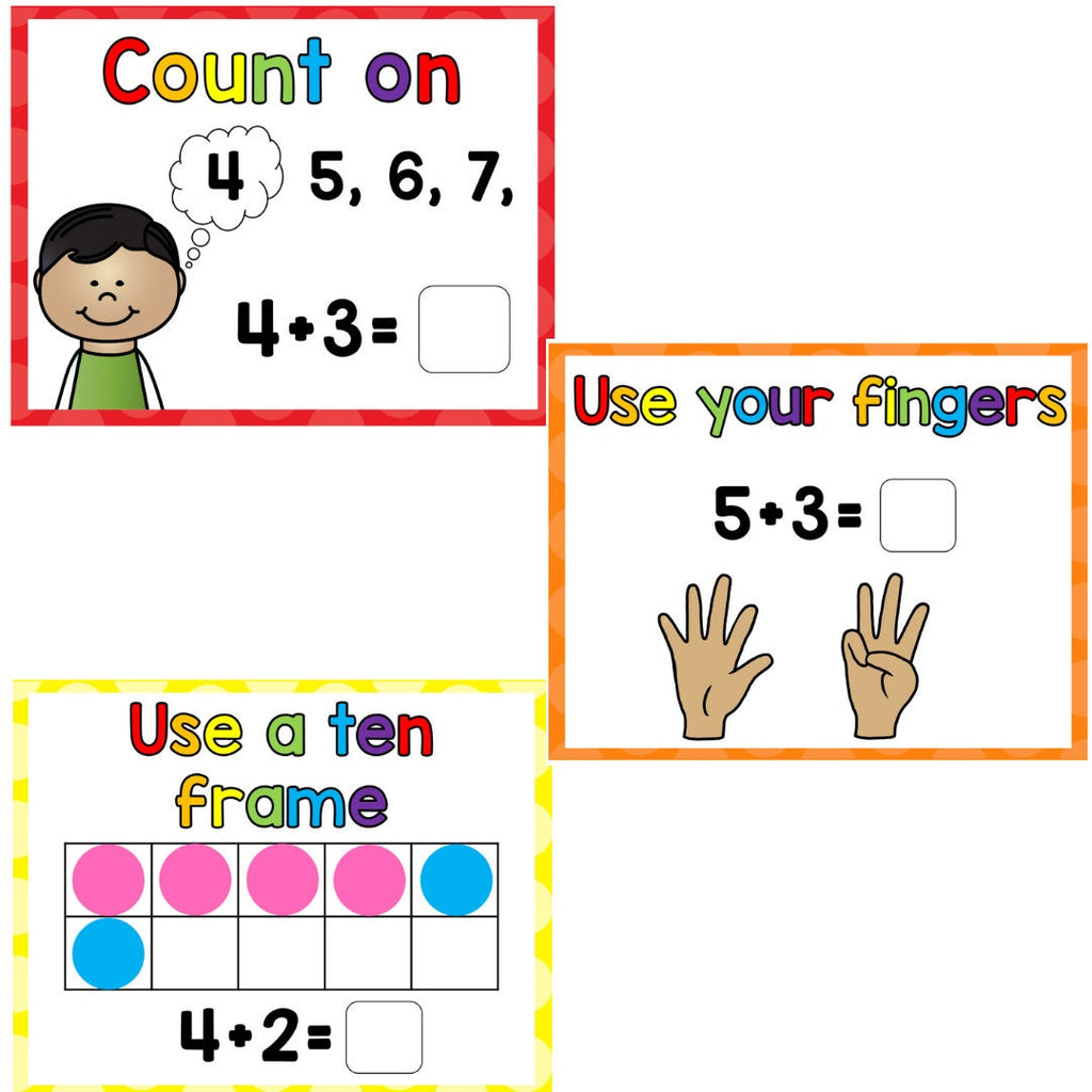 Addition strategies posters