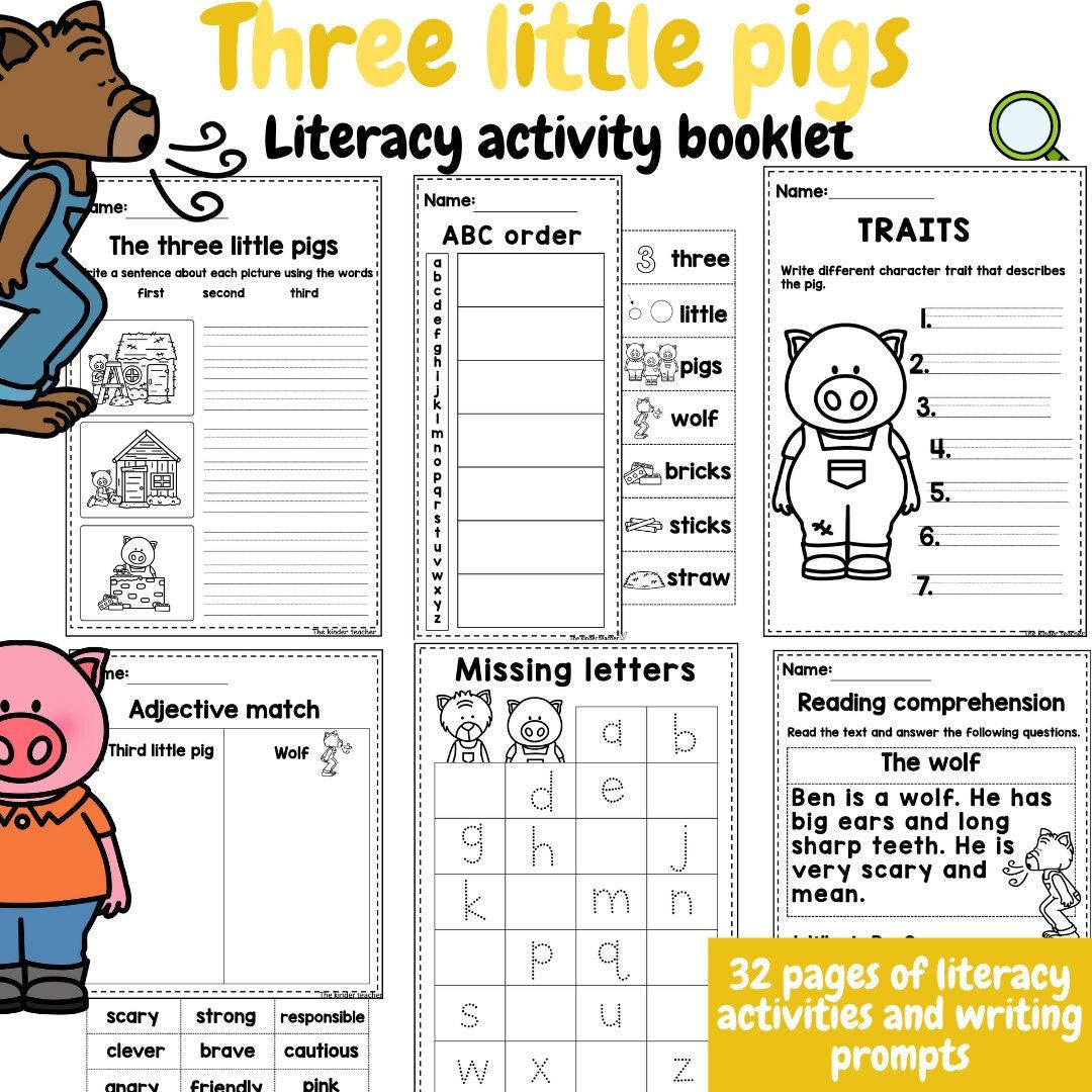 Three Little Pigs - Literacy activity booklet