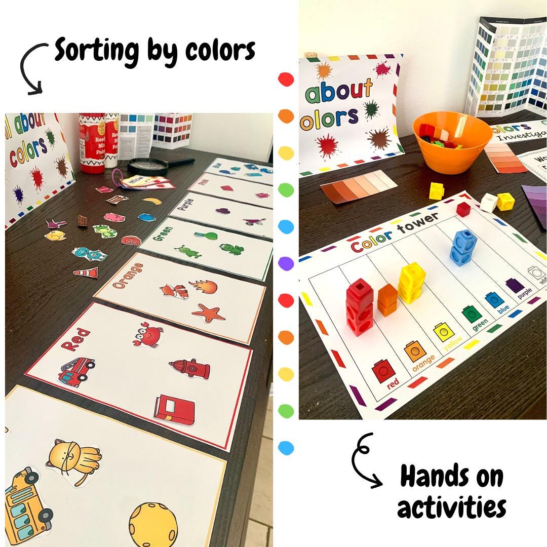 All about colours - Investigation science area - EYFS - Early Years