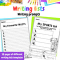 Writing lists booklet for reception & nursery - Early years