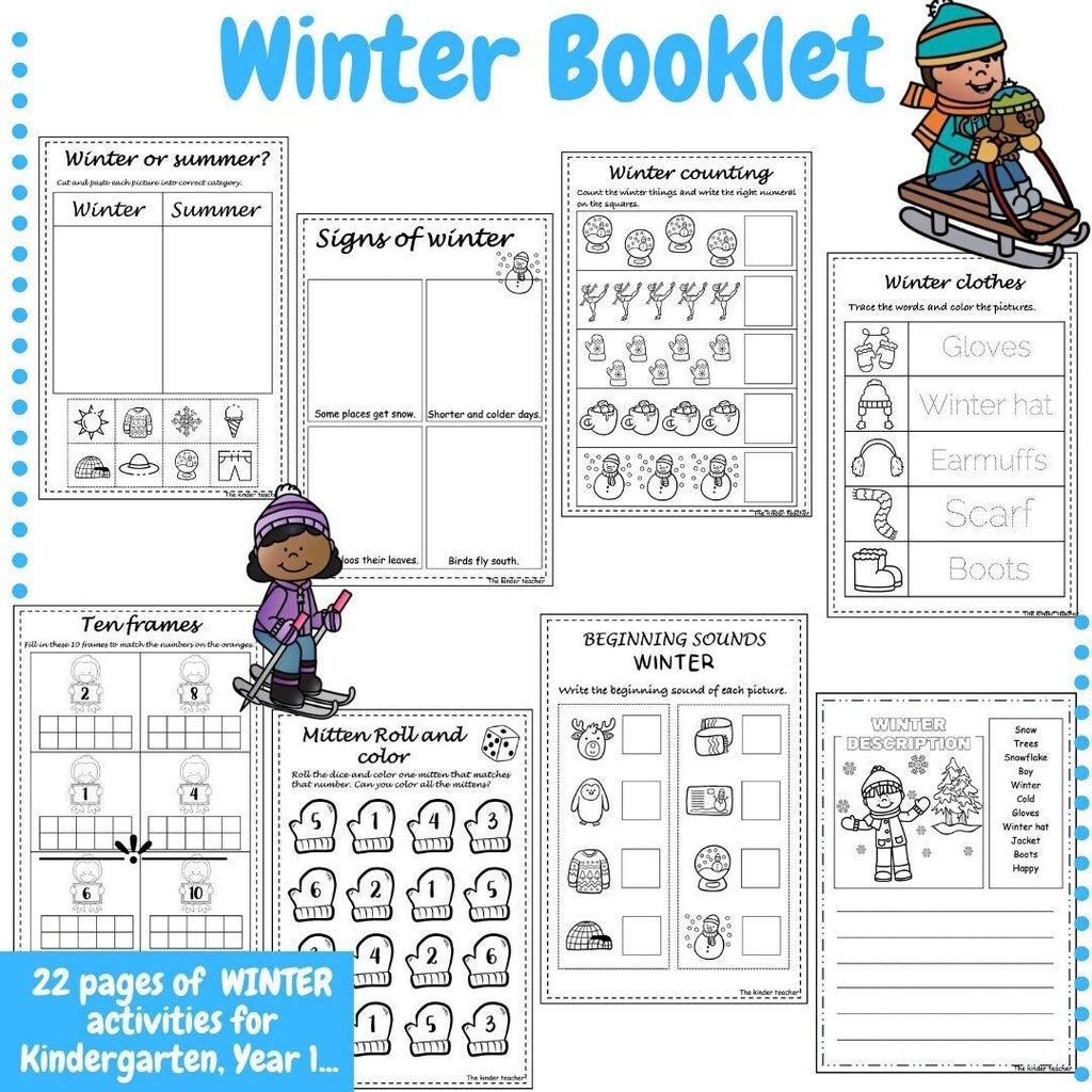 Winter Activity Booklet: PreK-1st Grade (PDF Download)