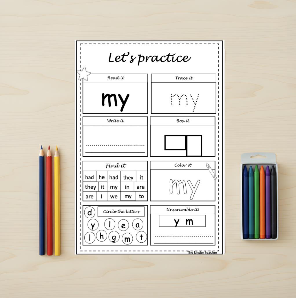 High frequency words booklet - 50 words