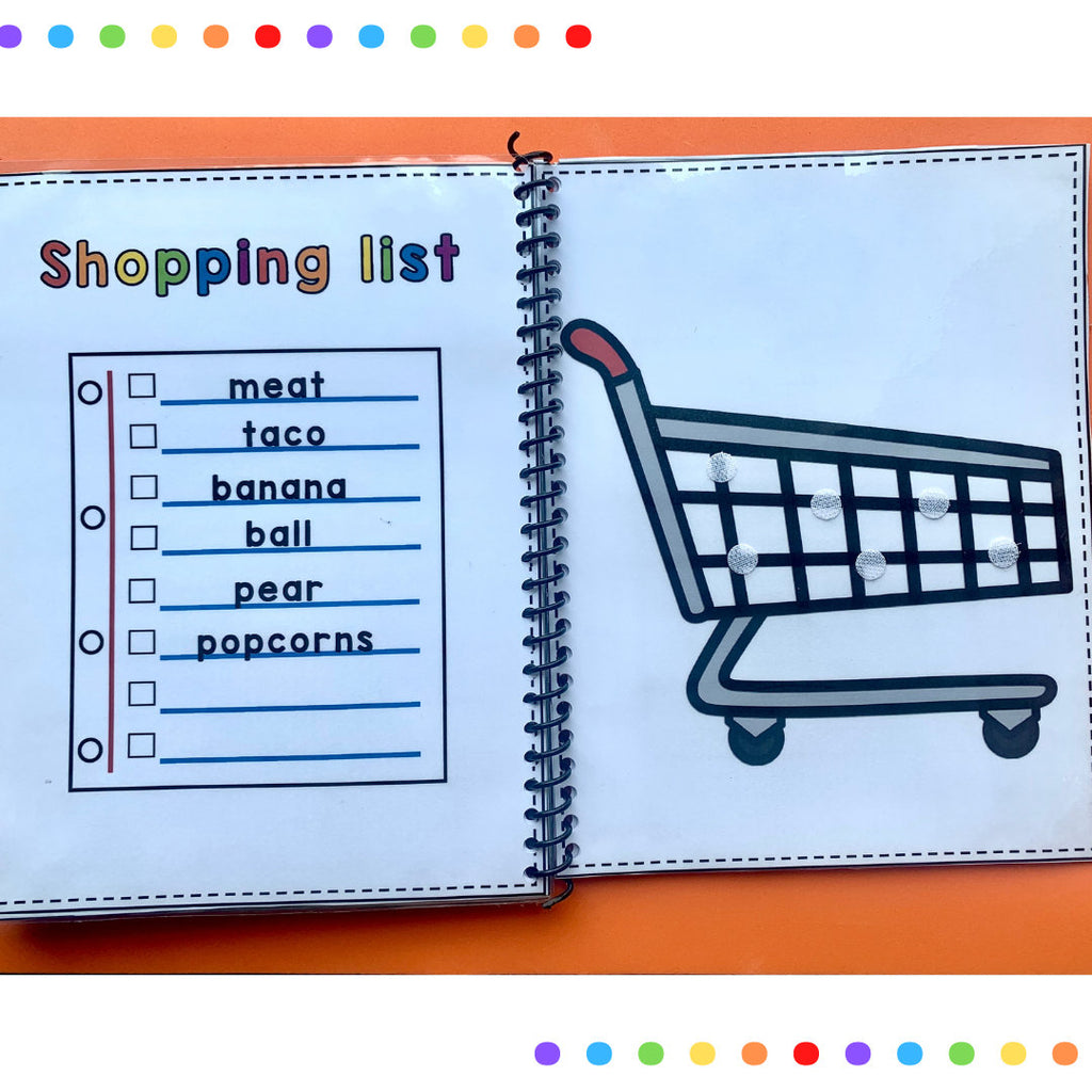 Reading comprehension interactive booklet - Let's go shopping - Early reading
