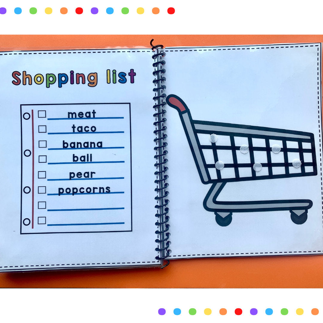 Reading comprehension interactive booklet - Let's go shopping - Early reading