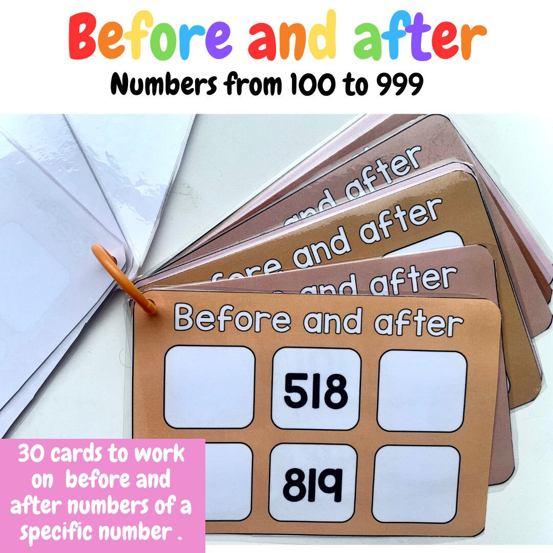 Before and after numbers - Hundreds (from 100 to 999)