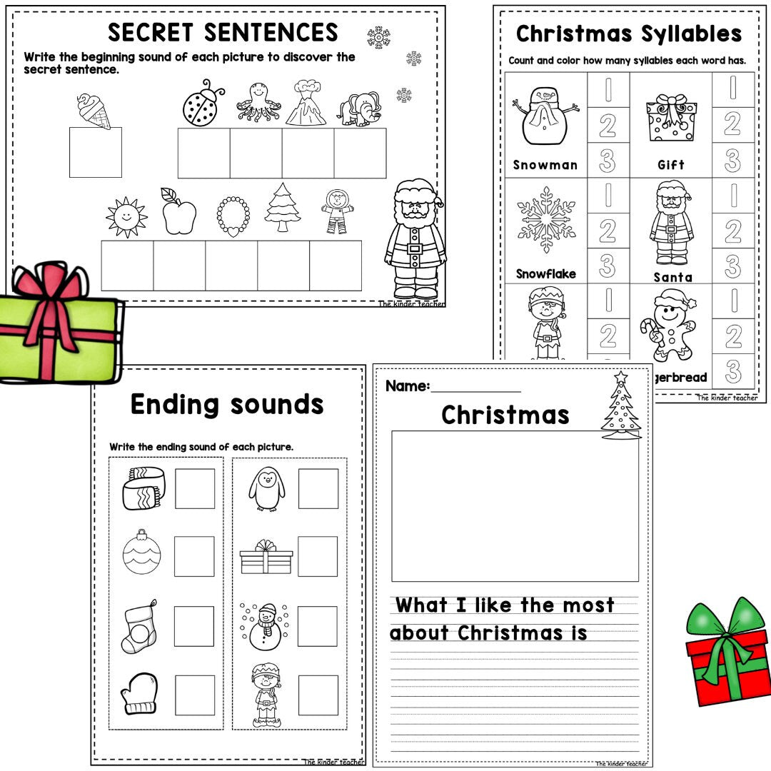 Christmas LITERACY booklet for Early Years