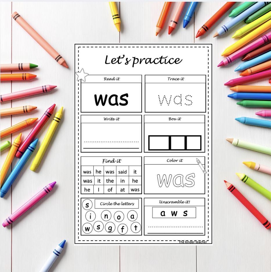 High frequency words booklet - 50 words