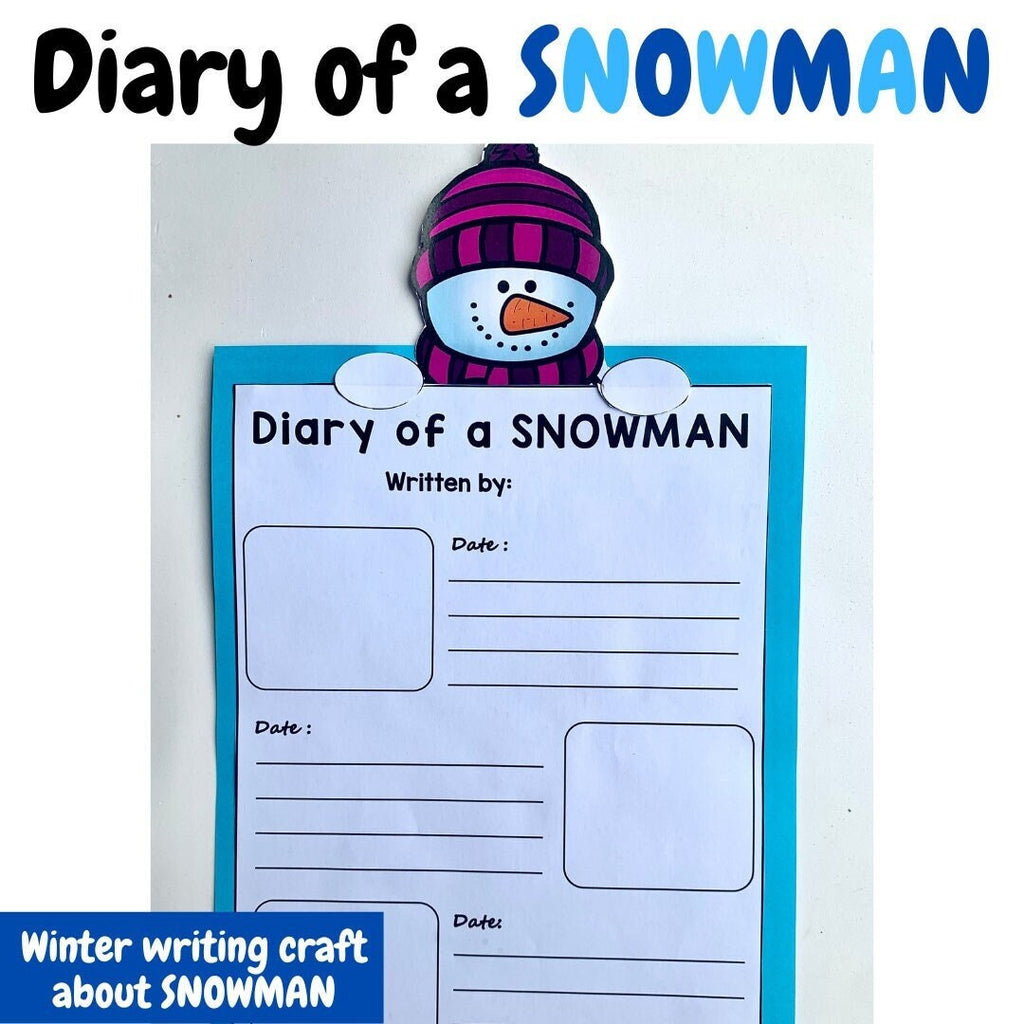 Winter writing craft - Diary of a snowman