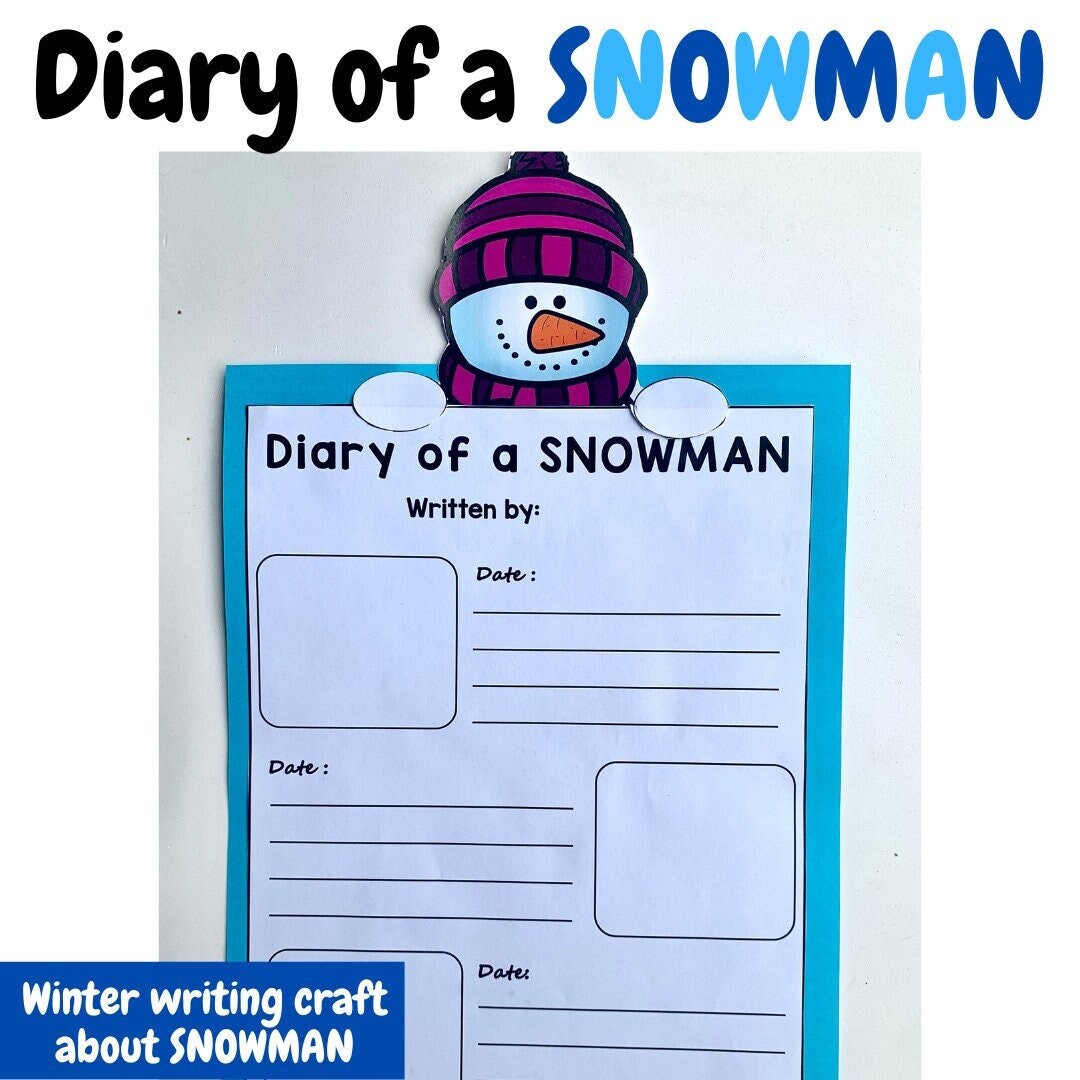 Winter writing craft - Diary of a snowman