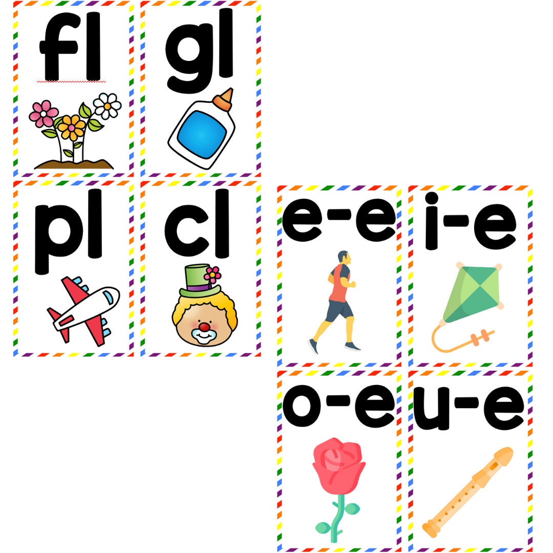 Phonics flashcards - Phase 2, 3, 4 and 5