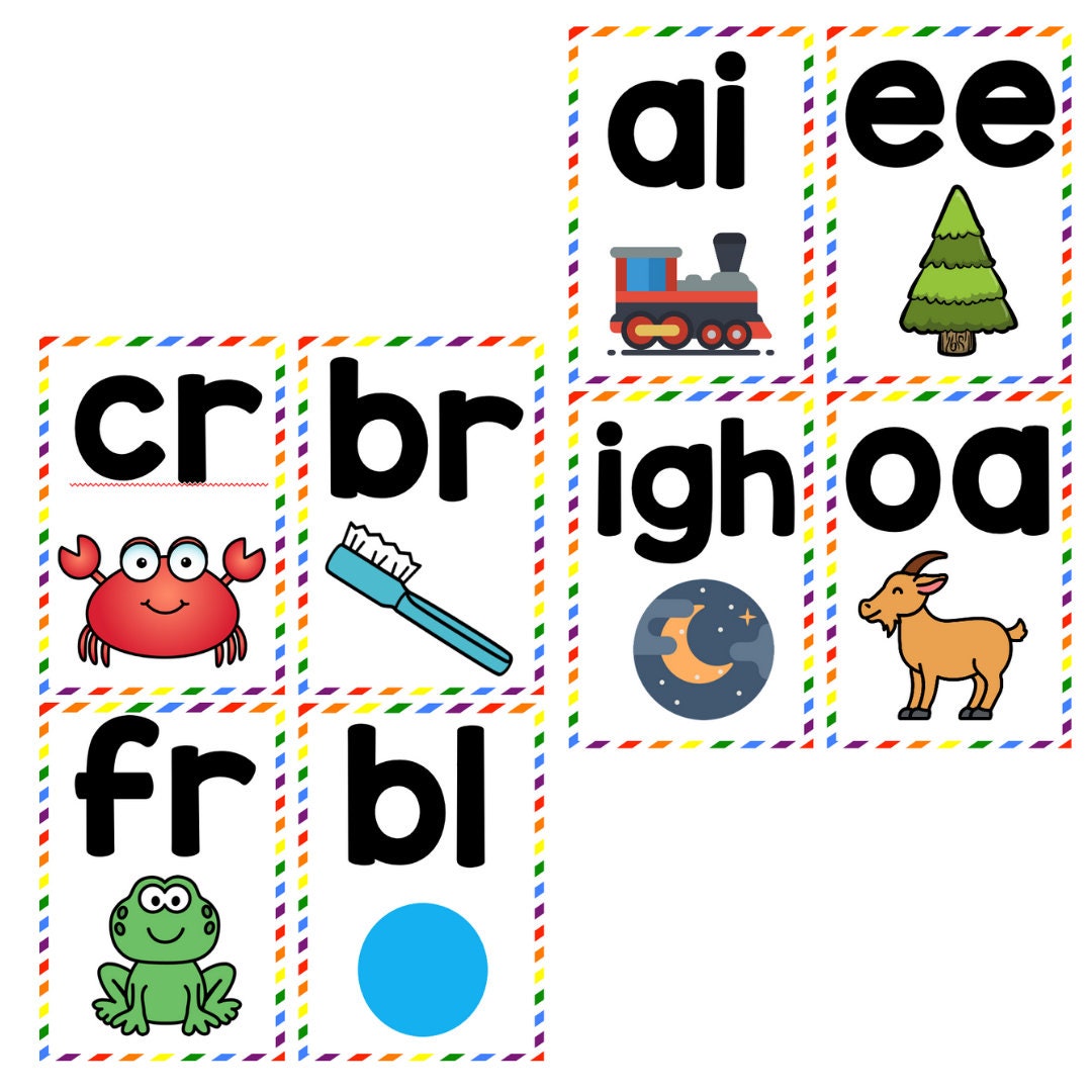 Phonics flashcards - Phase 2, 3, 4 and 5
