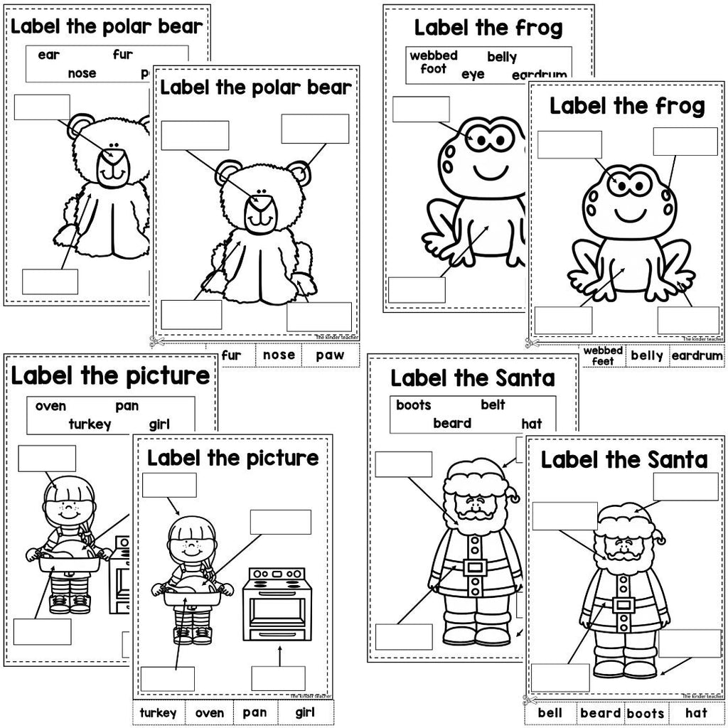 Labeling booklet for Pre-K, Kindergarten Writing - How to Label