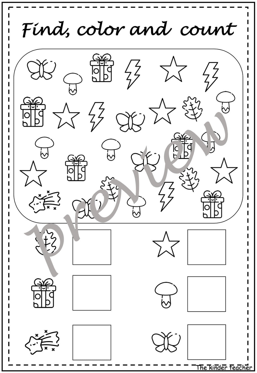 Kindergarten maths booklet