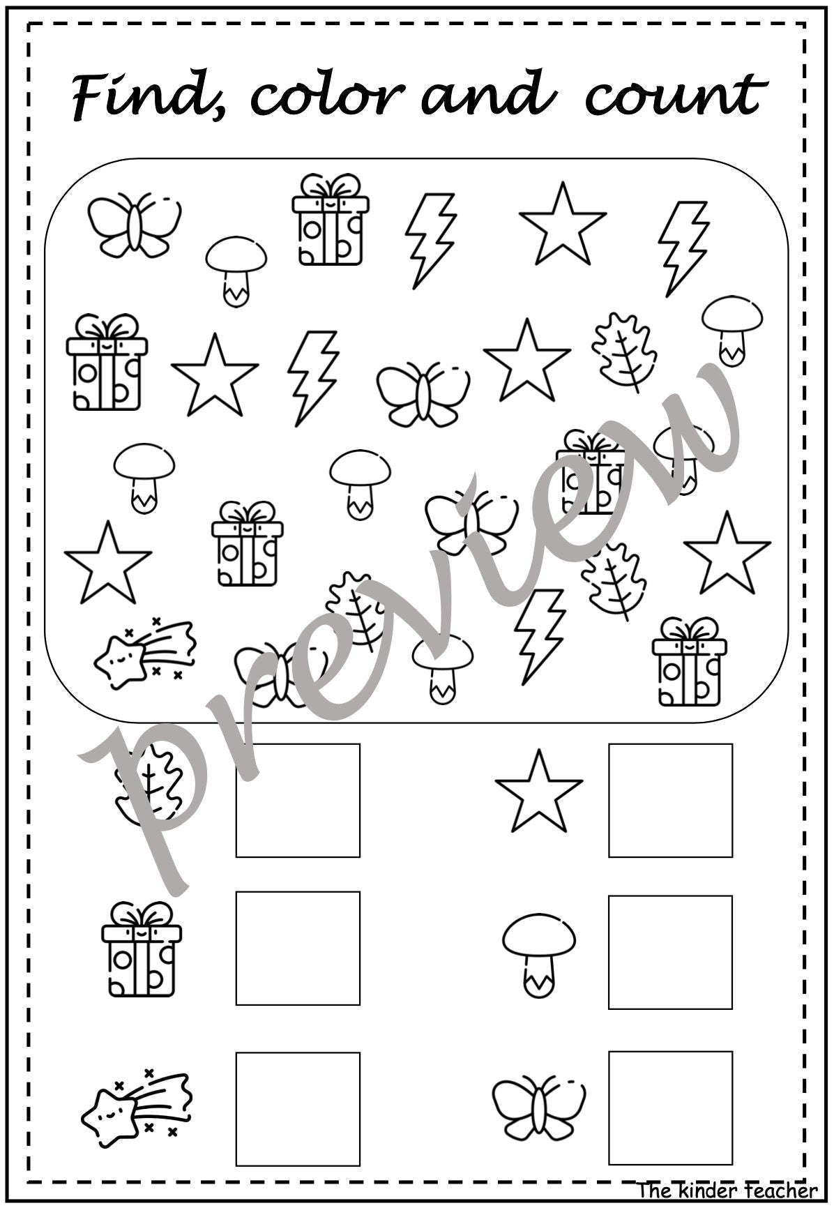 Kindergarten maths booklet