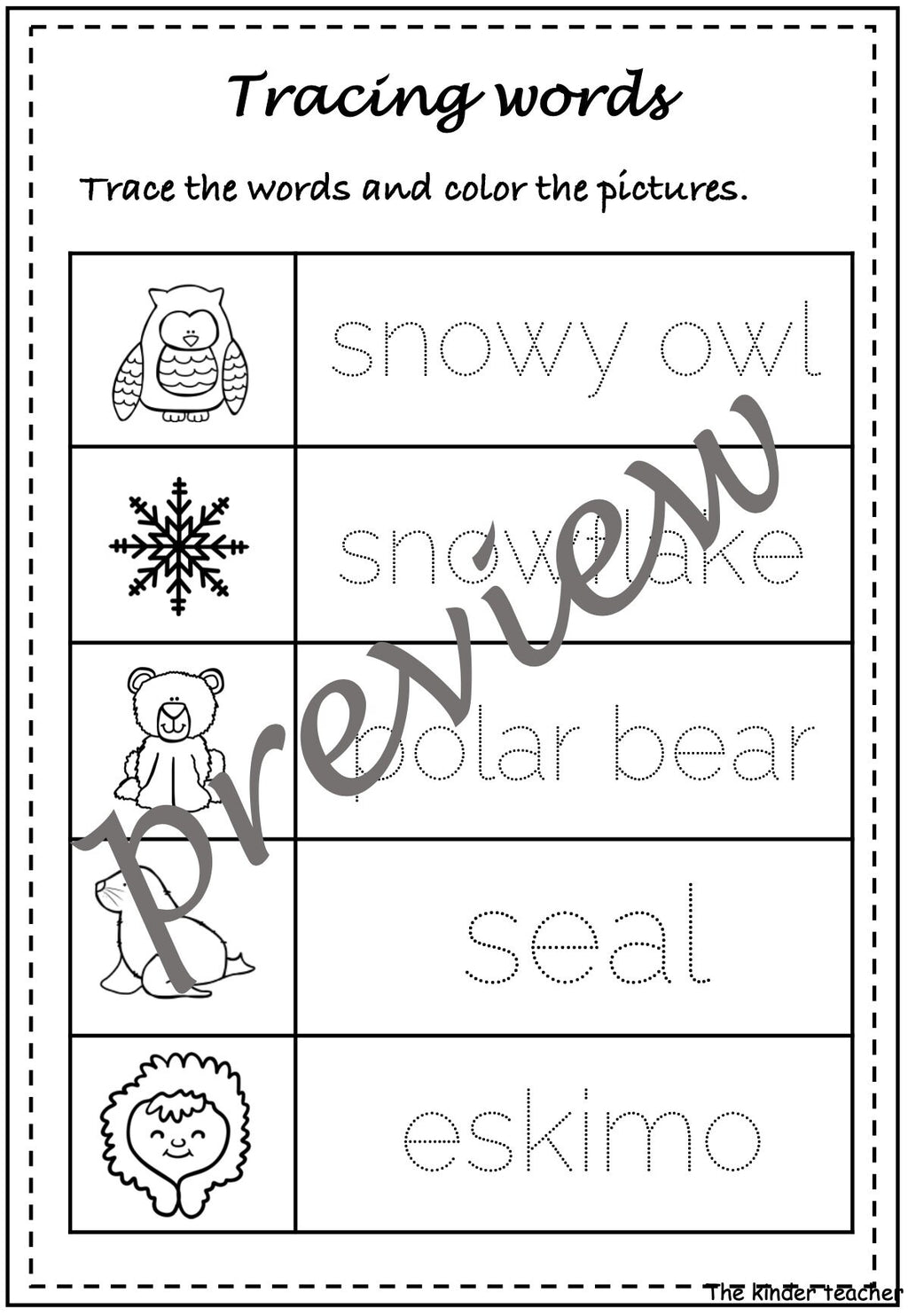 Polar Animals activity booklet