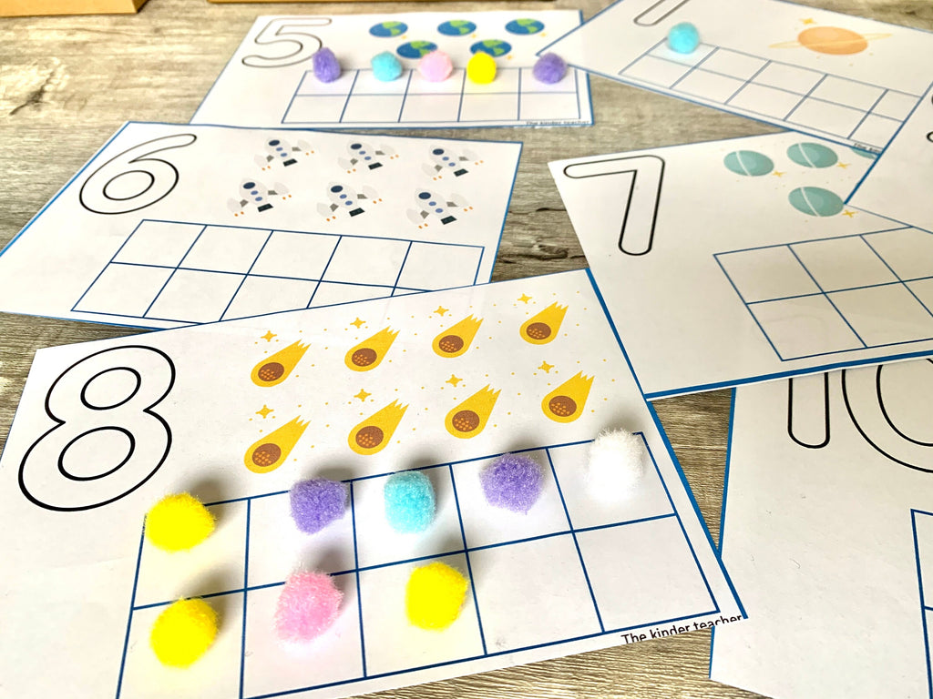 Ten frame cards - Space
