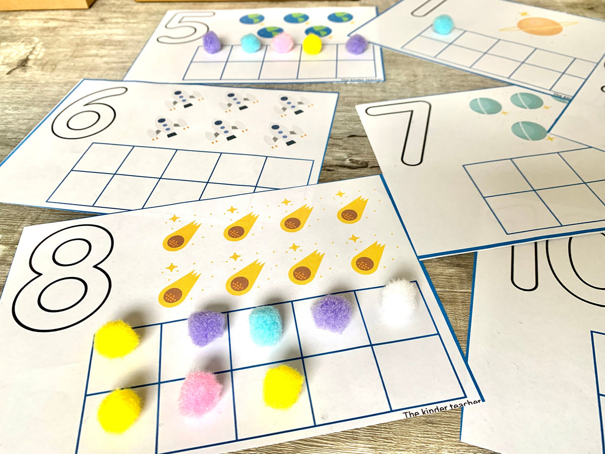 Ten frame cards - Space