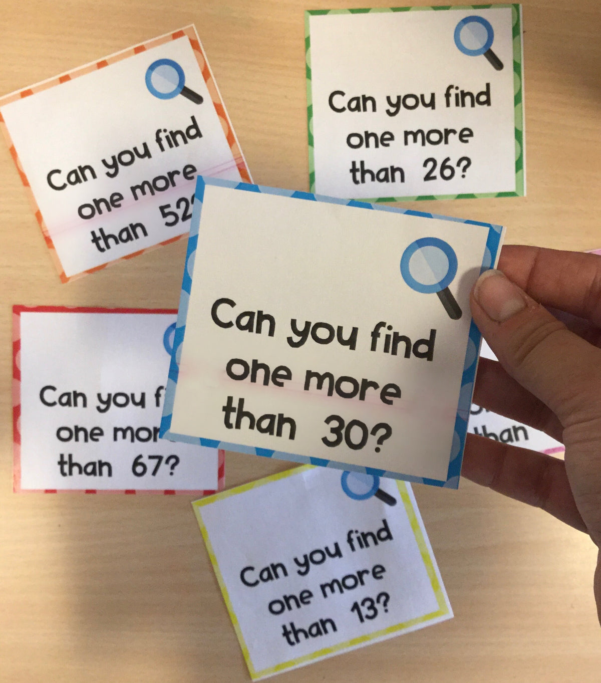 100 Square Chart - Find the number, one more, one less