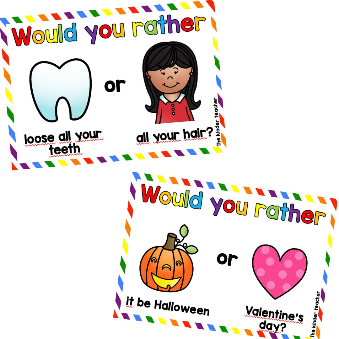 Would you rather questions! 40 cards - PART 2