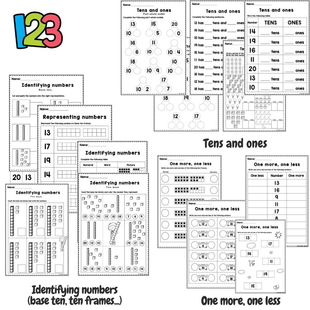 Place value booklet within 20