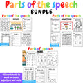 Parts of the speech BUNDLE - Nouns, adjectives and verbs