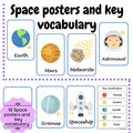 Space posters and key vocabulary