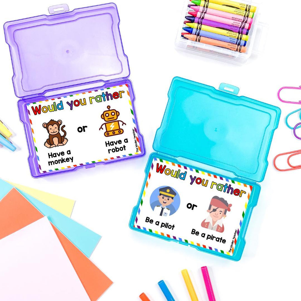 Would you rather questions! 40 cards - Kindergarten, First grade