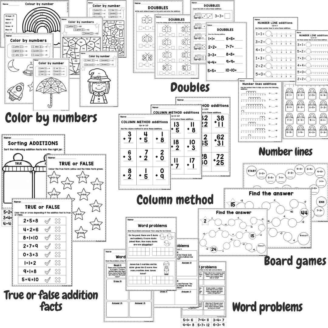 Addition booklet - Reception and Year 1