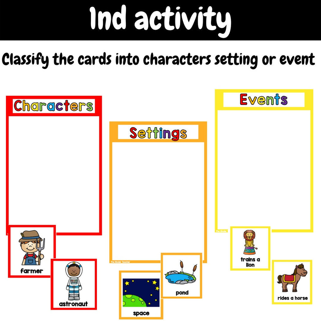 Story builder - Characters, settings and events