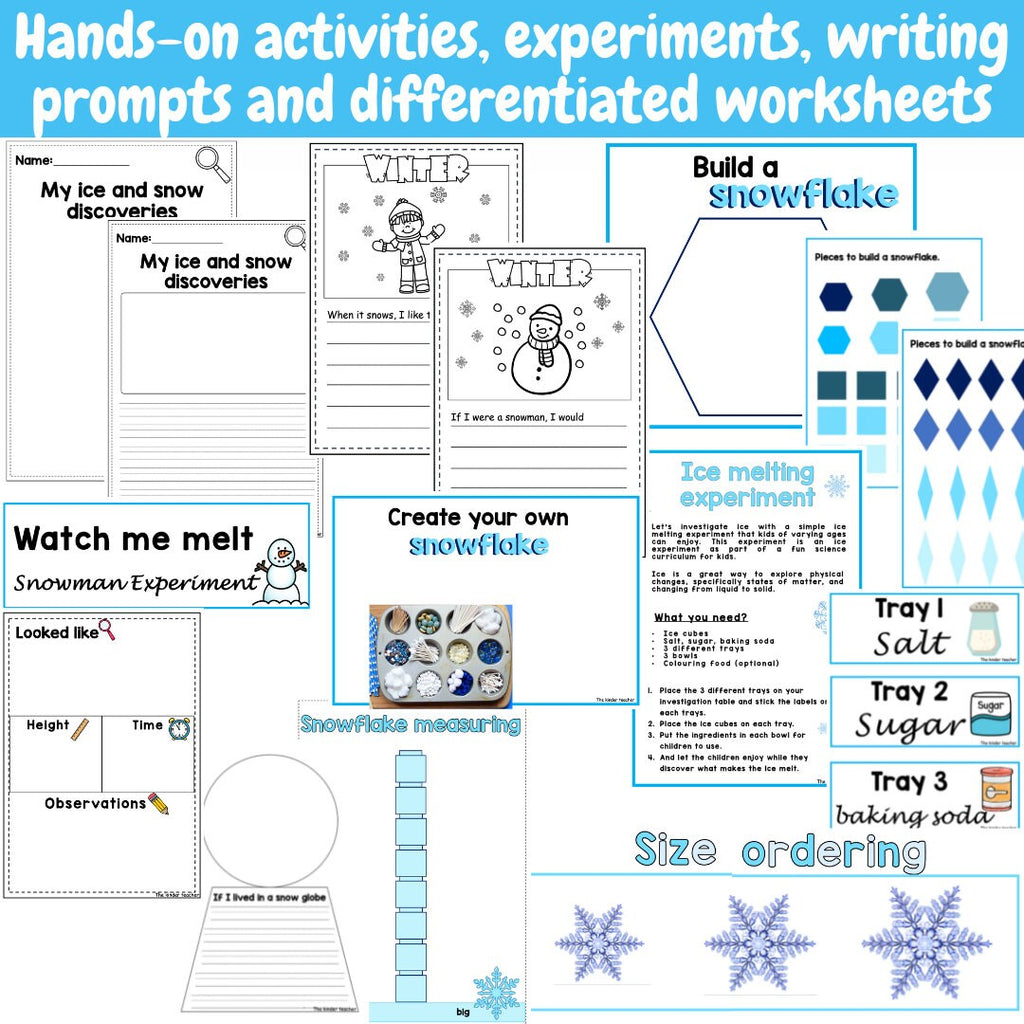 All about ice and snow- Investigation science center for Preschool