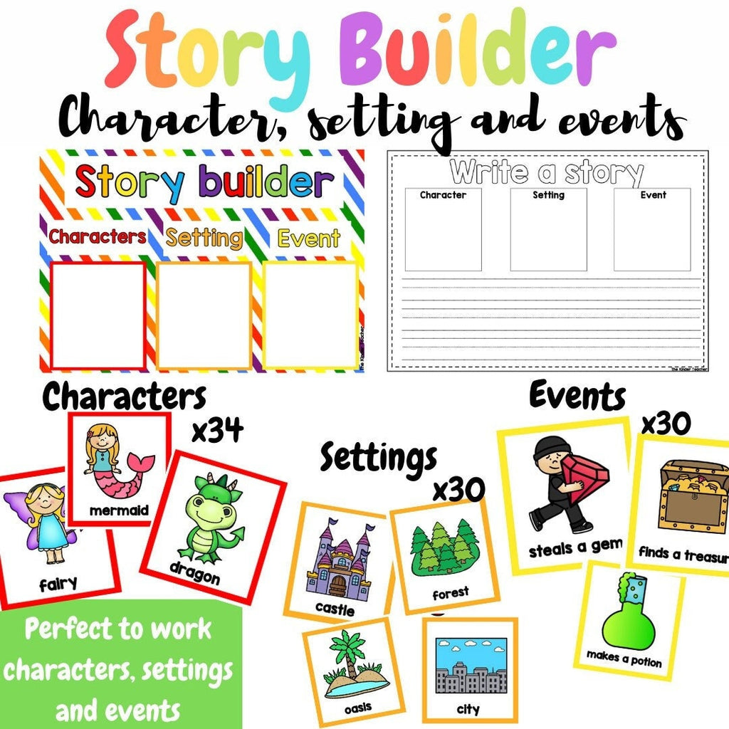 Story builder - Characters, settings and events