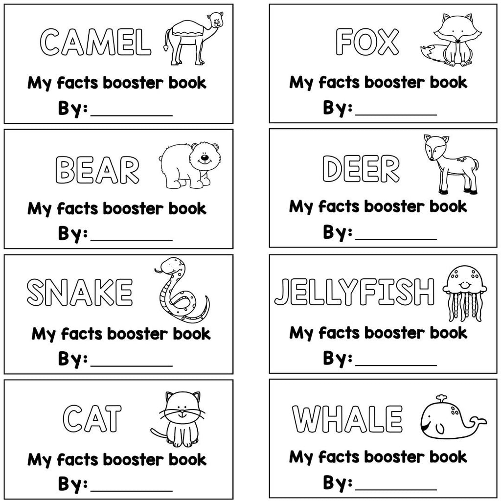 Animals flipbook activity - worksheet - Lapbook