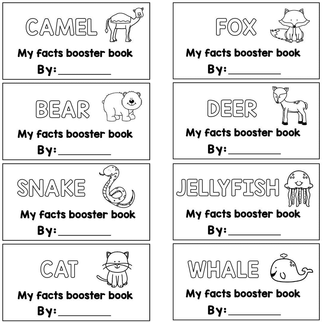 Animals flipbook activity - worksheet - Lapbook