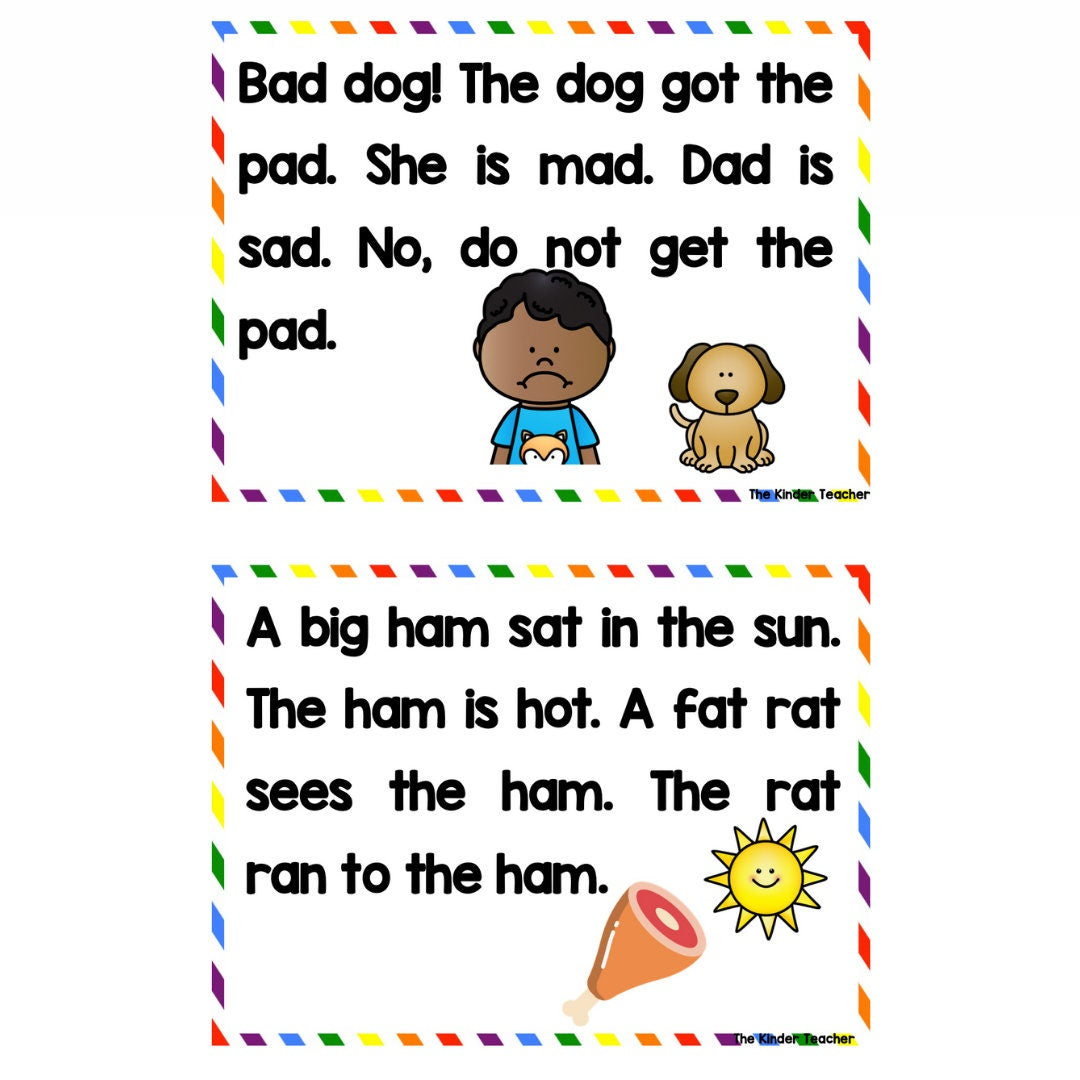 Reading comprehension texts cards