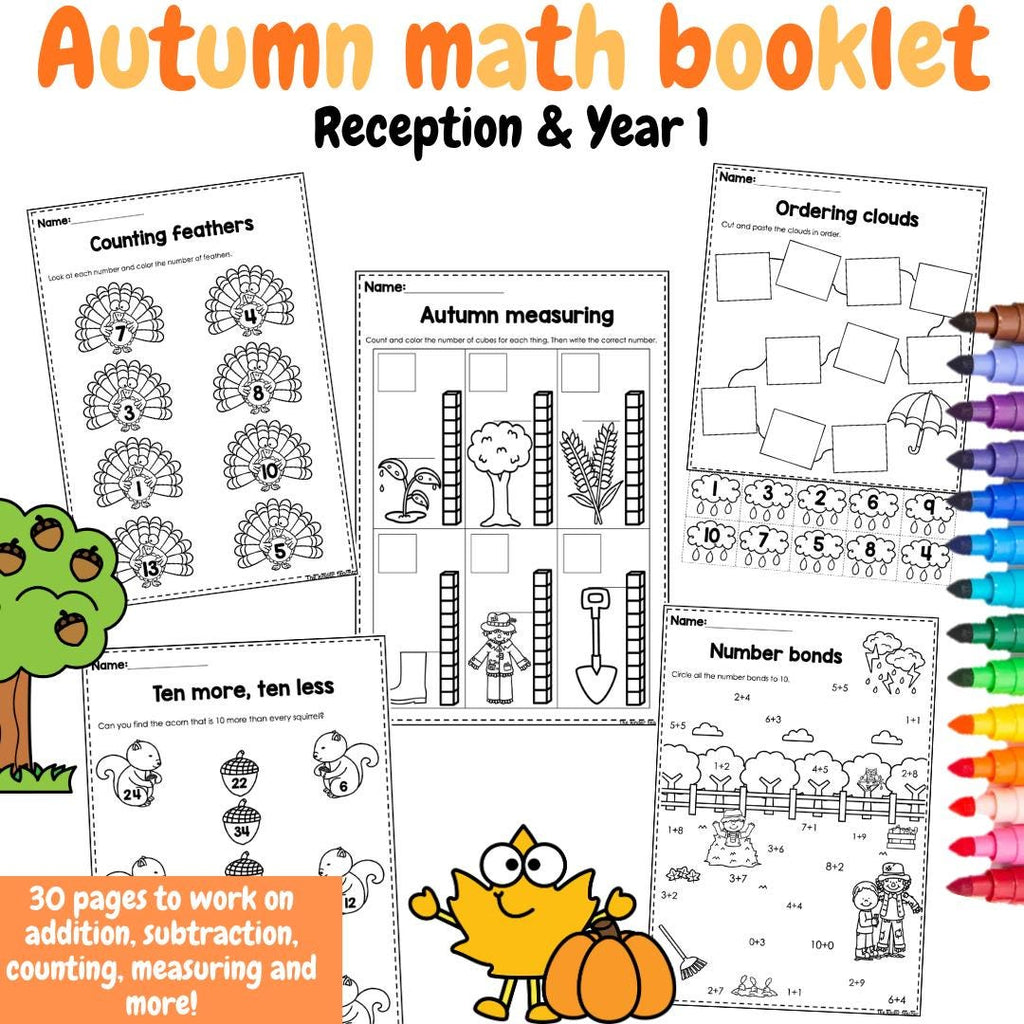 Autumn math booklet for Reception and  Year 1