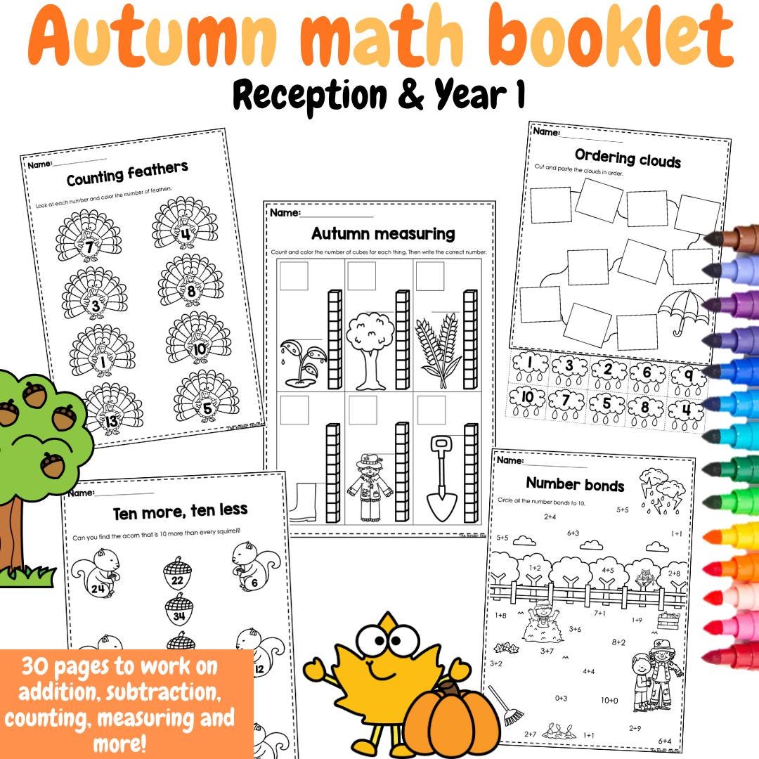 Autumn math booklet for Reception and  Year 1