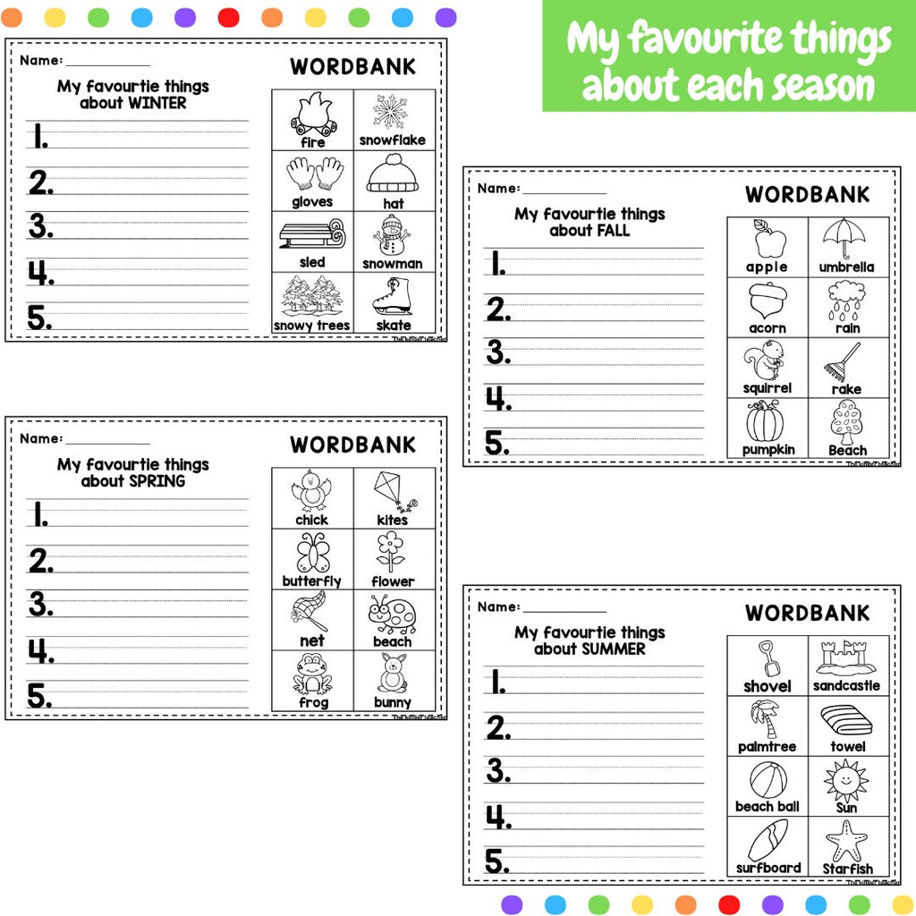 Writing lists booklet for reception & nursery - Early years