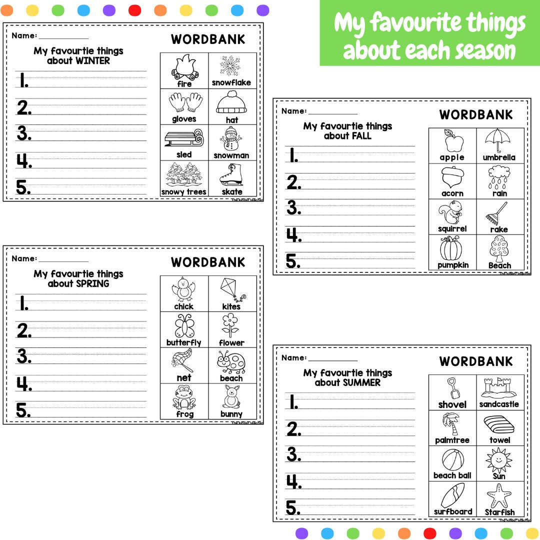 Writing lists booklet for reception & nursery - Early years